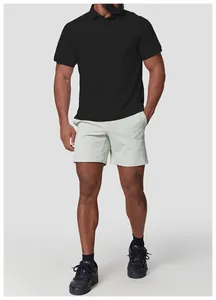 Herren Polo-Shirt in Schwarz, schnelltrocknend für Golf, Outdoor-Sport und Freizeitaktivitäten
