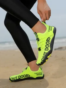 Neongrüne Outdoor-Watschuhe für Damen und Herren mit rutschfesten Gummisohlen