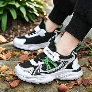 Nuevas Zapatillas Chunky de Malla Transpirable para Niños Niños Niñas Ligeras Cierre Adhesivo Zapatos Deportivos Casuales Zapatillas de Correr