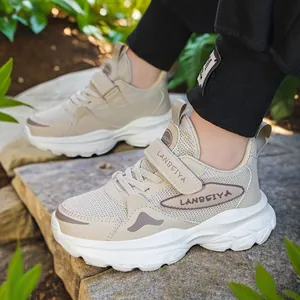 Μοντέρνα Αγόρια Chunky Sneakers Παιδικά Αθλητικά Παπούτσια με Αναπνεύσιμο Πλέγμα και Παχιά Σόλα με Σκρατς για το Σχολείο
