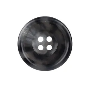 High-end urea four-hole button with grey marble texture for workwear