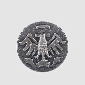 High-End Retro Brass Eagle Coat Of Arms Metal Buttons Relief Eagle Letter Z Silver Soldered Shank Buttons For Coats Blazers Suits DIY Sewing Accessories
