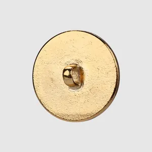 Premium gold enamel glaze circular clothing button with durable shank back for jackets