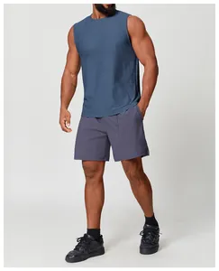 Herren Sport-Tanktop in Blau für Fitnessstudio und Lauftraining