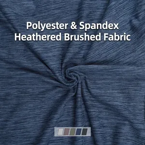 T-shirt de sport premium pour hommes en tissu brossé bicolore doux à séchage rapide