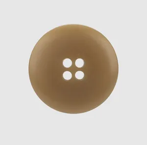 High-end 4-hole resin button detail for professional clothing and fashion accessories