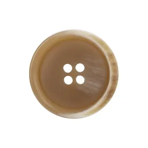 Classic four-hole brown resin button for clothing and high-end apparel accessories