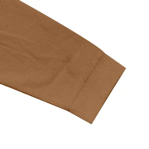 Detail view showing the ribbed cuff and heavy cotton velvet texture of the jacket
