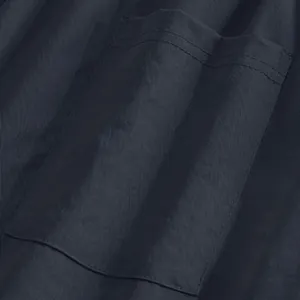 Close-up detail of navy blue pocket stitching on men's casual business trousers