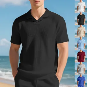 Collection de polos en maille gaufrée pour hommes en plusieurs couleurs pour l'été