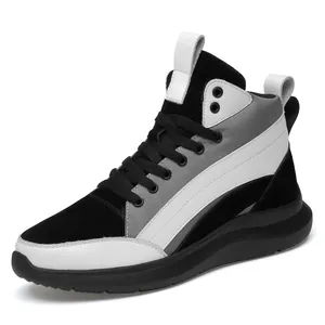 Herren Unsichtbare Höhenvergrößerung Sneakers 8cm Elevator Schuhe Herbst Lässige Sportschuhe Rutschfeste Wildleder High-Top