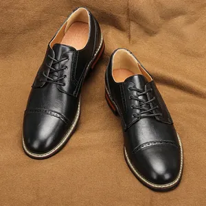 Herren Business Formal Derby Schuhe Brogue Carving Schnürschuhe Kunstleder Rutschfeste Halbschuhe Casual Office Oxford Schuhe
