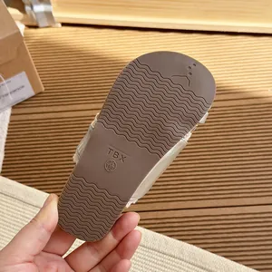 Detailed view of non-slip sole for children's soft-sole casual slippers