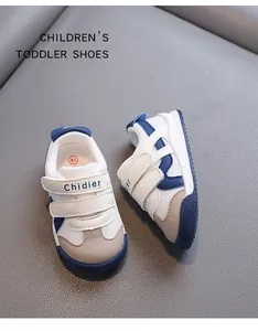 Breathable mesh toddler walking shoes with velcro straps for boys and girls aged 1-3 years
