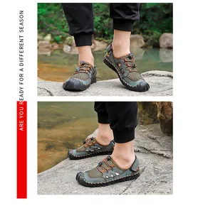Sandalias de malla transpirable para hombre, ideales para caminatas por la playa y el ocio