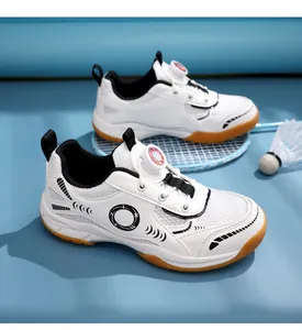 Zapatillas de bádminton profesionales para niños con malla transpirable y suela de goma