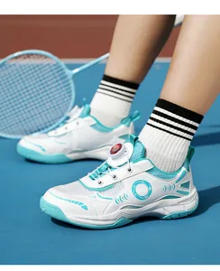 Zapatillas de bádminton transpirables para niños con sistema de cierre de dial giratorio