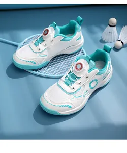 Zapatillas de bádminton profesionales ligeras y transpirables para niños con malla.