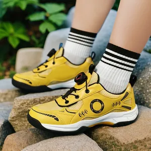 Zapatos de Bádminton Profesionales para Niños Malla Transpirable Hebilla Giratoria Zapatillas Deportivas Antideslizantes