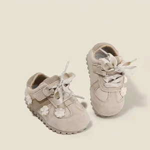 Baby Girls Boys First Walker Shoes Soft Sole Floral Bow German Trainer Style Sneakers Toddler Infant Non-slip Shoes Fall