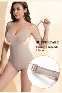 Close-up of adjustable straps on seamless tummy control bodysuit shapewear