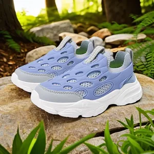 Zapatillas Daddy de Malla Transpirable para Niños Niñas Ligeras Sin Cordones Zapatos de Correr Flyknit Calzado Deportivo