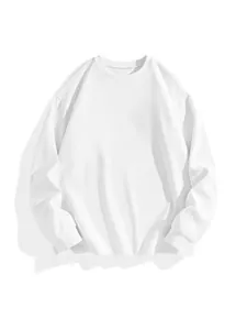 T-shirt blanc uni à manches longues pour hommes pour impression personnalisée