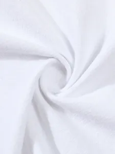 Macro detail view of white breathable cotton linen shirt fabric showing woven texture