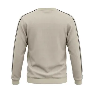 Vue arrière d'un sweat-shirt pour homme en maille gaufrée respirante avec rayures.