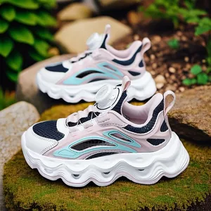 Kinder Outdoor Watschuhe Schnelltrocknend Drehschnalle Strandsandalen Atmungsaktives Mesh Rutschfeste Wellensohle Sommer Wassersport