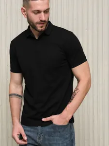 Unisex Μπλούζα Πόλο από Βαμβάκι με Αίσθηση Πάγου Κοντό Μανίκι Σχίσιμο Κεντημένο Μονόχρωμο Αναπνεύσιμο Casual Τοπ