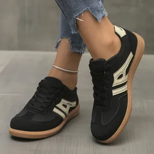 Women's casual German Trainer sneakers with flat non-slip rubber soles