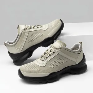 Summer breathable mesh outdoor hiking shoes with shock-absorbing thick soles for men