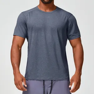 Camiseta Deportiva de Secado Rápido Transpirable para Hombre Cuello Redondo Manga Corta para Gimnasio Fitness Senderismo Casual
