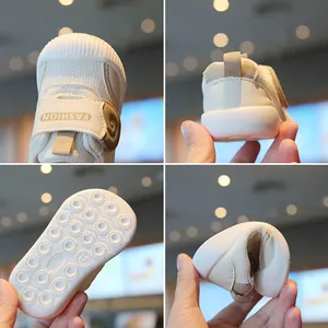 Premium soft-sole breathable mesh baby walking shoes featuring flexible anti-slip outsole