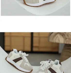 Close-up of the mesh and leather patchwork on women's breathable GAT sneakers.