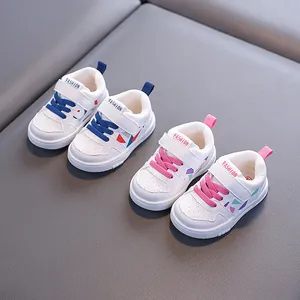 Scarpe primi passi antiscivolo in pelle microfibra per bambini da 1 a 3 anni di età