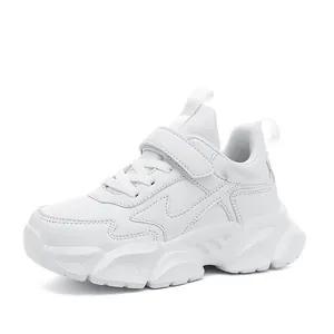 Kinder Sneaker in Weiß für Jungen von 6-12 Jahren mit leichter weicher Gummisohle