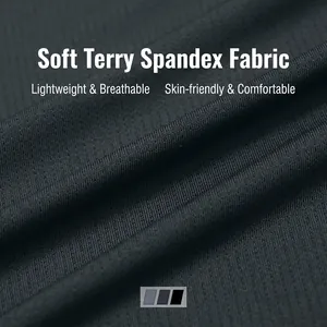 Textura detallada del tejido transpirable de poliéster y spandex para camiseta deportiva hombre