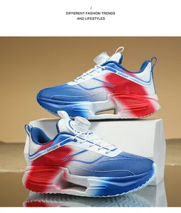 Vue détaillée des baskets en mesh respirant pour jeunes avec système à molette