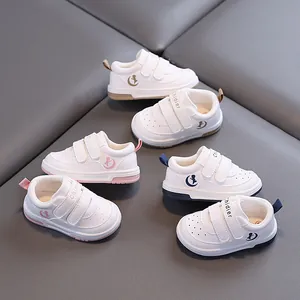 Toddler Baby Walking Shoes Soft Sole Non-slip Synthetic Leather Breathable Velcro Sneakers Boys Girls First Walker Shoes