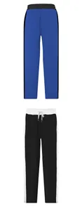 Men's loose French terry joggers with contrast side stripes and drawstring waist