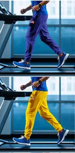 American style men's loose joggers with flag patch for gym workout and casual wear