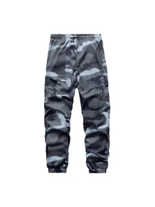 Pantalon cargo de jogging camouflage pour hommes avec plusieurs poches et poignets