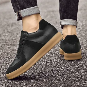Stijlvolle zwarte GAT-sneakers voor heren met retro zool voor 8 cm extra lengte