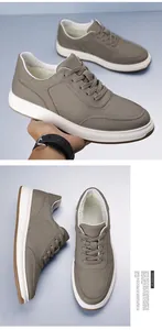 Vue détaillée de chaussures d'hiver en cuir pour hommes avec doublure chaude.