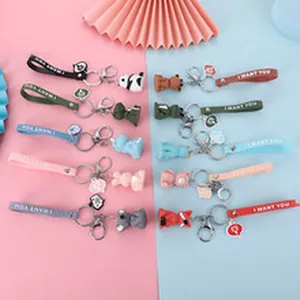 Diverse collection of cute animal keychains featuring colorful I WANT YOU straps.