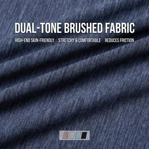 Stoffdetail aus zweifarbig gebürstetem Material für sportliches Langarmshirt