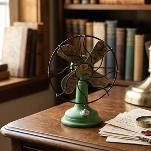Industriële Vintage Stijl Retro Ventilator Hars Ornament Verweerde Spaarpot Bureau Decoratie Voor Huis Bar Kantoor
