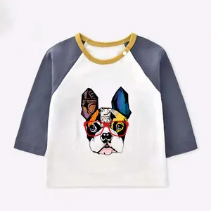 Cartoon French Bulldog Floral Pattern Heat Transfer Patch Washable Iron On Stickers For Clothing Bags DIY Printed Decoration